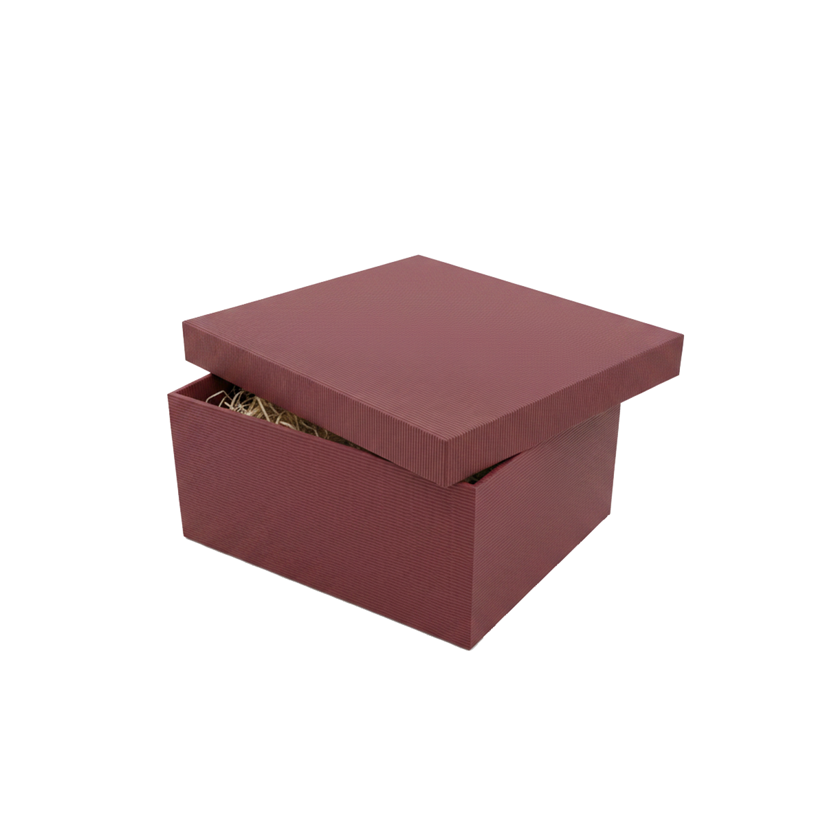 Darovna kutija, dno kocka 250x250x120mm bordo